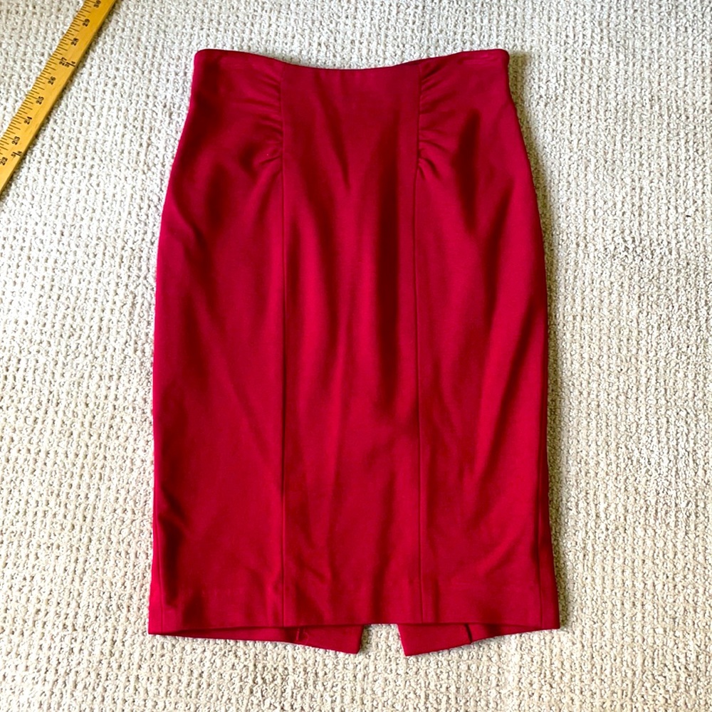 Bebe red pencil skirt size 2